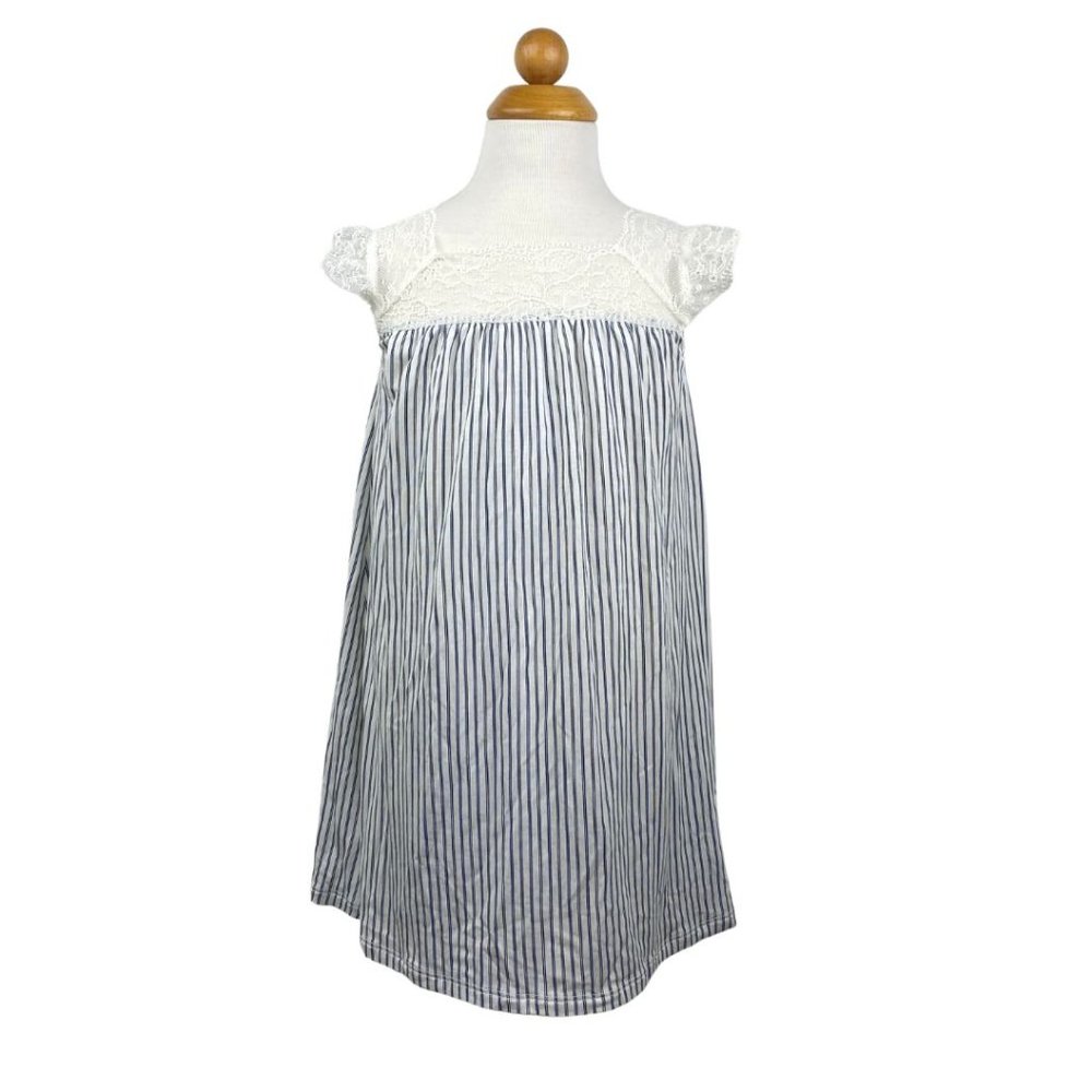 NWT Eberjey Nordic Stripes Playtime Dress Blue White 2